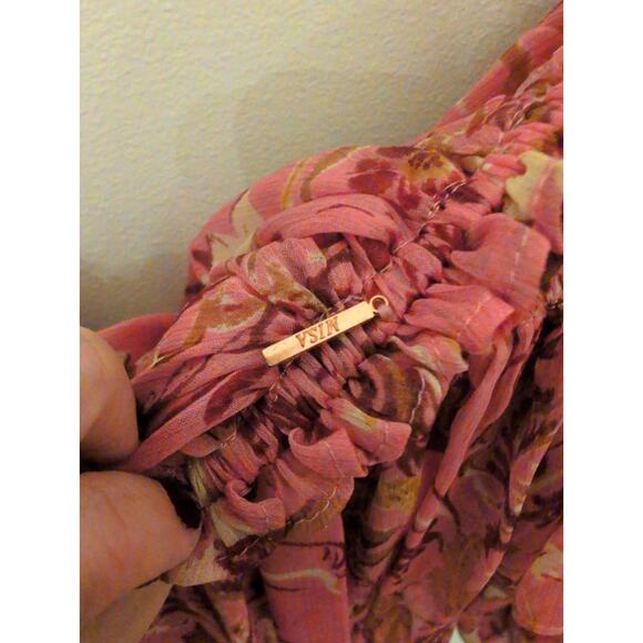 Misa Los Angeles Vola One-Shoulder Ruffle Midi Dress size M - Picture 5 of 9